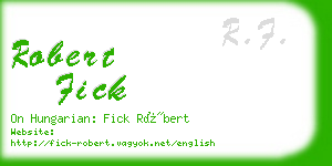 robert fick business card